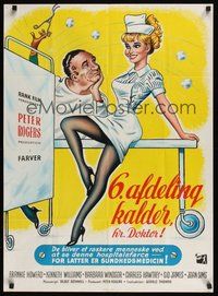 6t478 CARRY ON DOCTOR Danish '72 great art of English sexiest hospital nurses!