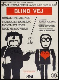 6t486 CUL-DE-SAC Danish '66 Roman Polanski, Donald Pleasance, Francoise Dorleac, Jan Lenica artwork!