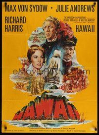 6t513 HAWAII Danish '66 Julie Andrews, Max von Sydow, Richard Harris, written by James A. Michener