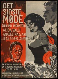 6t527 LAST MEETING Danish '52 faithless wife Valli blackmailed into being a prostitute, Ulvig art!
