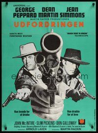 6t567 ROUGH NIGHT IN JERICHO Danish '67 different image of Dean Martin & George Peppard!