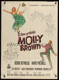 6t607 UNSINKABLE MOLLY BROWN Danish '64 Debbie Reynolds, get out of the way or hit in the heart!