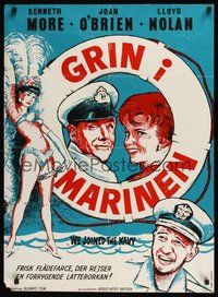 6t608 WE JOINED THE NAVY Danish '62 Kenneth More, Joan O'Brien, Lloyd Nolan!