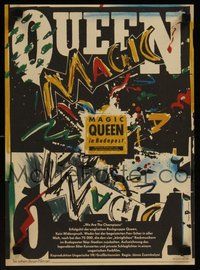 6t006 QUEEN LIVE IN BUDAPEST East German 11x16 '88 'Magic', great rock & roll artwork by Krause!