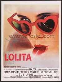 6t223 LOLITA French 15x21 R89 Stanley Kubrick, sexy Sue Lyon with heart sunglasses & lollipop!
