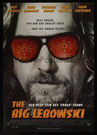 6t238 BIG LEBOWSKI German '98 Coen Brothers, great image of slacker Jeff Bridges in shades!