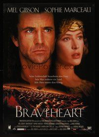 6t242 BRAVEHEART German '95 cool image of Mel Gibson as William Wallace & Sophie Marceau!