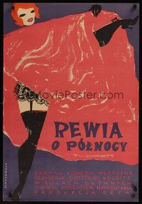 6t396 MIDNIGHT REVIEW Polish 23x33 '62 East German musical, great Janczewska art of showgirl!