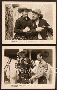 6v672 ROUGH RIDERS OF CHEYENNE 6 8x10 stills '45 Wyoming cowboy Sunset Carson saving the day!