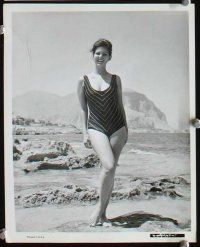 6v833 CLAUDIA CARDINALE 4 8x10s '60s great sexy images of Cardinale in swimsuit!