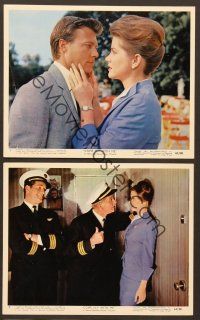 6v284 COME FLY WITH ME 3 color Eng/US 8x10 stills '63 sexy airline hostesses!