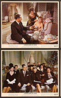 6v163 NEW KIND OF LOVE 7 color 8x10 stills '63 Paul Newman, Joanne Woodward, Maurice Chevalier