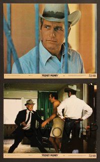 6v255 POCKET MONEY 5 8x10 mini LCs '72 cool close-up of Paul Newman, Lee Marvin!