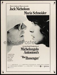 6w126 PASSENGER 30x40 '75 Michelangelo Antonioni, c/u of Jack Nicholson & Maria Schneider!