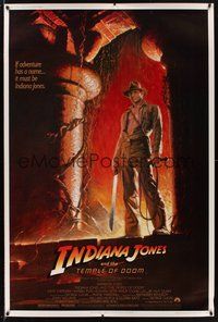 6w176 INDIANA JONES & THE TEMPLE OF DOOM 40x60 '84 full-length art of Harrison Ford by Bruce Wolfe