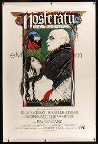 6w188 NOSFERATU THE VAMPYRE 40x60 '79 Klaus Kinski, Werner Herzog, classic Palladini vampire art!