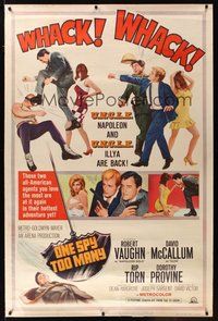 6w190 ONE SPY TOO MANY 40x60 '66 Robert Vaughn, David McCallum, The Man from UNCLE!