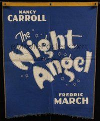 6w004 NIGHT ANGEL cloth banner '31 Nancy Carroll, Fredric March, cool title art!