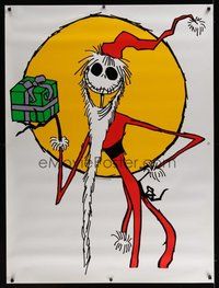 6w041 NIGHTMARE BEFORE CHRISTMAS 2 static cling posters '93 Tim Burton, Disney, horror cartoon art!