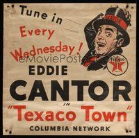 6w049 TEXACO TOWN special 33x33 '37 wacky artwork of Eddie Cantor as Mayor!
