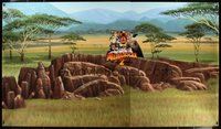 6w090 MADAGASCAR: ESCAPE 2 AFRICA vinyl banner '08 Ben Stiller, Chris Rock, great image!
