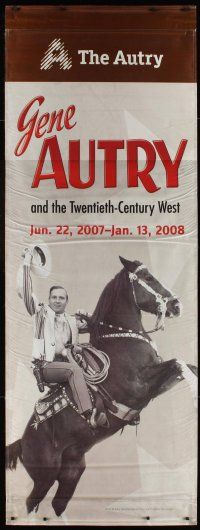 6w083 GENE AUTRY & THE TWENTIETH-CENTURY WEST two-sided vinyl banner '07 cool image with Champion!