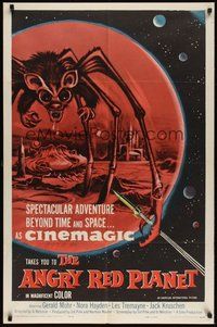 6x133 ANGRY RED PLANET 1sh '60 great artwork of gigantic drooling bat-rat-spider creature!