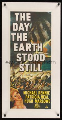 6x031 DAY THE EARTH STOOD STILL linen Aust daybill R70s sci-fi classic, similar art to the original!