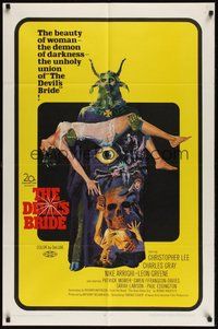 6x177 DEVIL'S BRIDE 1sh '68 wild art, the union of the beauty of woman and the demon of darkness!