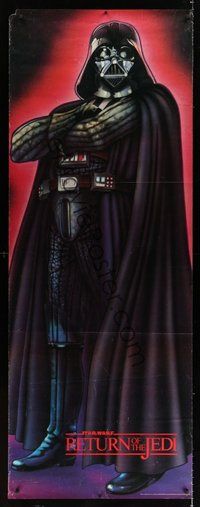 6x089 RETURN OF THE JEDI commercial poster '83 George Lucas classic, full-length Darth Vader art!