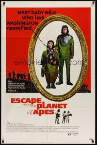 6x188 ESCAPE FROM THE PLANET OF THE APES 1sh '71 meet Baby Milo who has Washington terrified!