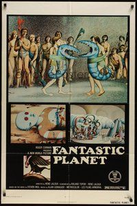 6x194 FANTASTIC PLANET 1sh '73 wacky sci-fi cartoon, Cannes winner, cool wacky artwork!