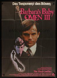 6x661 OMEN 3 - THE FINAL CONFLICT German 33x47 '81 Sam Neill as President Damien, Barbara's Baby!