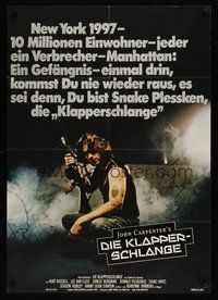 6x639 ESCAPE FROM NEW YORK German '81 John Carpenter, different image of Kurt Russell as Snake!