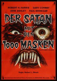 6x642 HOW TO MAKE A MONSTER German '58 best artwork of the gruesome man-made creature!
