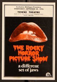 6x072 ROCKY HORROR PICTURE SHOW herald '75 classic close up lips image, a different set of jaws!