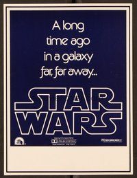 6x073 STAR WARS herald '77 George Lucas classic, a long time ago in a galaxy far far away!