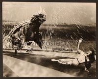 6x700 VARAN THE UNBELIEVABLE Japanese 9x11 still '62 cool special effects scene w/ monster & girl!