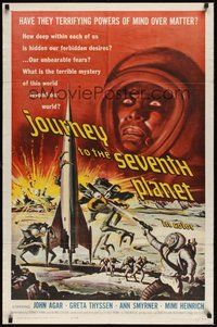 6x227 JOURNEY TO THE SEVENTH PLANET 1sh '61 they have terryfing powers of mind over matter!