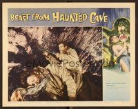 6x381 BEAST FROM HAUNTED CAVE LC #2 '59 Roger Corman, c/u of man with 2 guns & unconscious guy!