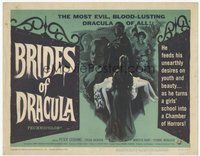 6x319 BRIDES OF DRACULA TC '60 Terence Fisher, Hammer, Peter Cushing as Van Helsing, vampires!