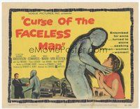 6x327 CURSE OF THE FACELESS MAN TC '58 volcano man of 2000 years ago stalks Earth to claim girl!