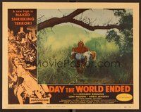 6x399 DAY THE WORLD ENDED LC #6 '56 Roger Corman, the wacky monster carrying girl under tree!