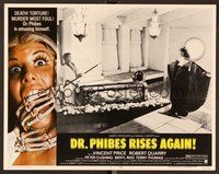 6x403 DR. PHIBES RISES AGAIN LC #5 '72 Vincent Price & woman in tomb standing by glass coffin!