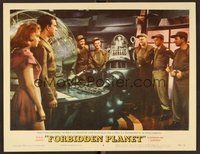 6x406 FORBIDDEN PLANET LC #4 '56 Anne Francis & Leslie Nielsen watch Robby the Robot & crew!