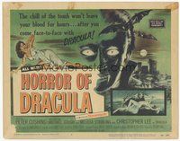 6x338 HORROR OF DRACULA TC '58 Hammer, cool vampire monster & sexy girl artwork by Joseph Smith!