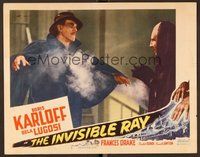 6x433 INVISIBLE RAY LC #7 R48 c/u of Boris Karloff & Violet Kemble Cooper staring each other down!