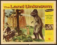 6x442 LAND UNKNOWN LC #5 '57 great fx image of men by helicopter fighting fakest Tyrannosaurus Rex!
