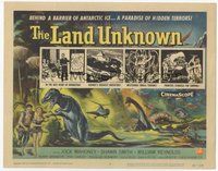 6x346 LAND UNKNOWN TC '57 a paradise of hidden terrors, great art of dinosaurs by Ken Sawyer!