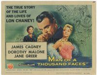 6x350 MAN OF A THOUSAND FACES TC '57 art of James Cagney as Lon Chaney Sr. by Reynold Brown!
